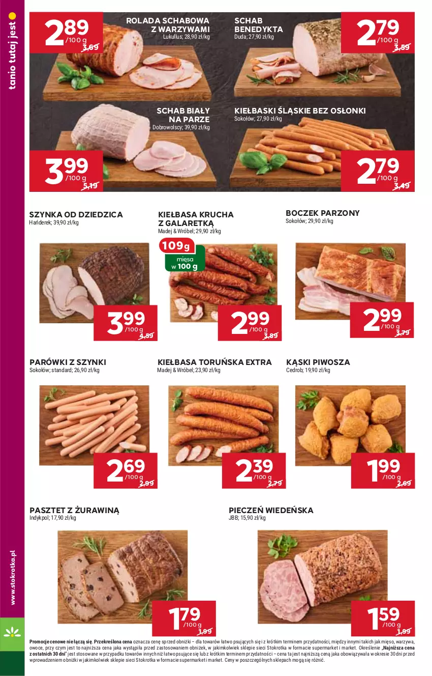 Gazetka promocyjna Stokrotka - Market Opole/Radom - ważna 20.02 do 26.02.2025 - strona 8 - produkty: Boczek, Gala, HP, Kiełbasa, Kiełbasa krucha, Kiełbaski śląskie, Parówki, Parówki z szynki, Pasztet, Piec, Piwo, Rolada, Schab Benedykta, Sos, Szynka, Warzywa