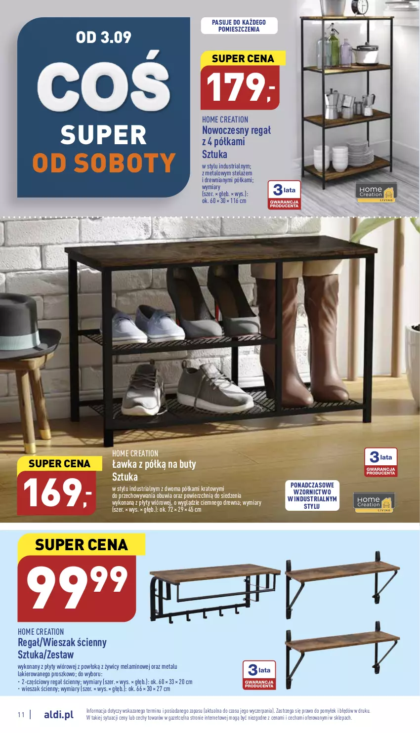 Gazetka promocyjna Aldi - Zaplanuj zakupy wcześniej - ważna 31.08 do 03.09.2022 - strona 12 - produkty: Buty, Lakier, Półka, Regał, Wieszak