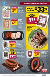 Gazetka promocyjna Aldi - Gazetka - ważna od 13.11 do 13.11.2021 - strona 7 - produkty: Piec, Kiełbasa wiejska, Gin, Lodówka, Tera, Szynka, Kabanos, Gala, Kiełbasa, Mięso wieprzowe, Mięso