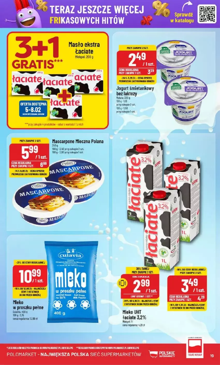 Gazetka promocyjna PoloMarket - ważna 05.02 do 11.02.2025 - strona 11 - produkty: Fa, Jogurt, LANA, Mascarpone, Masło, Mleko, Mysz, Tera