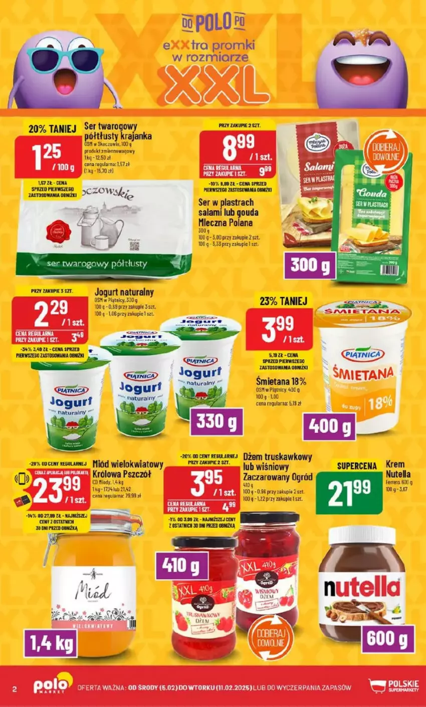 Gazetka promocyjna PoloMarket - ważna 05.02 do 11.02.2025 - strona 12 - produkty: Fa, Gouda, Jogurt, Jogurt naturalny, Koc, LANA, Ogród, Piątnica, Por, Salami