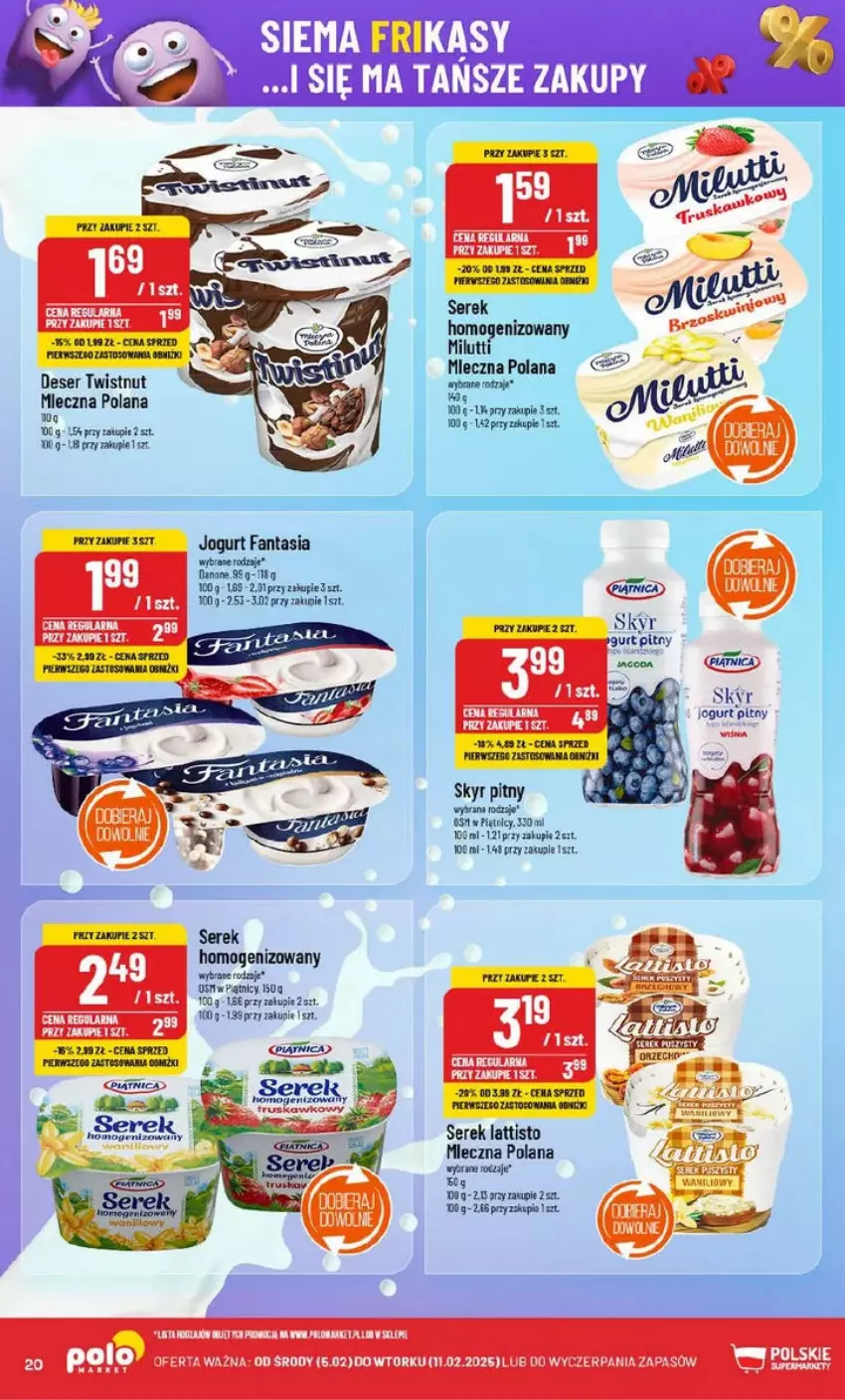 Gazetka promocyjna PoloMarket - ważna 05.02 do 11.02.2025 - strona 13 - produkty: AEG, Deser, Fa, Fanta, Jogurt, LANA, Ser, Serek, Serek homogenizowany