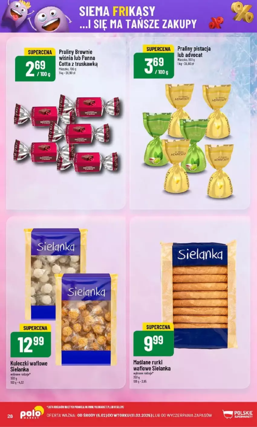 Gazetka promocyjna PoloMarket - ważna 05.02 do 11.02.2025 - strona 21 - produkty: Brownie, Fa, Praliny, Rurki