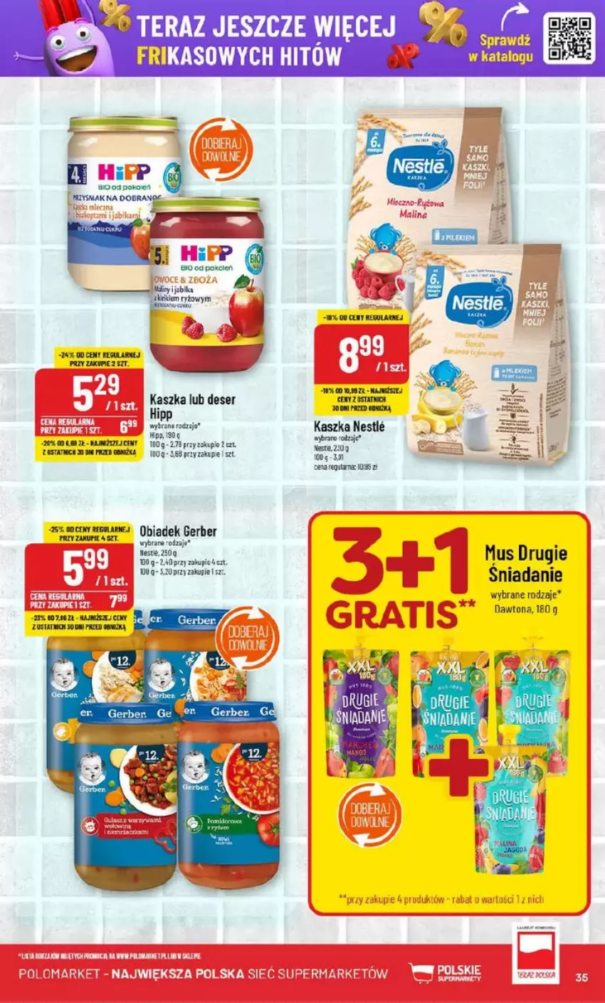 Gazetka promocyjna PoloMarket - ważna 05.02 do 11.02.2025 - strona 29 - produkty: Deser, Fa, Gerber, Gra, HiPP, HP, Jabłka, Mus, Ser, Tera