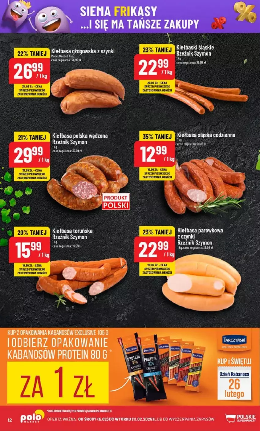 Gazetka promocyjna PoloMarket - ważna 05.02 do 11.02.2025 - strona 4 - produkty: Kabanos, Kiełbasa, Kiełbasa głogowska, Kiełbaski śląskie