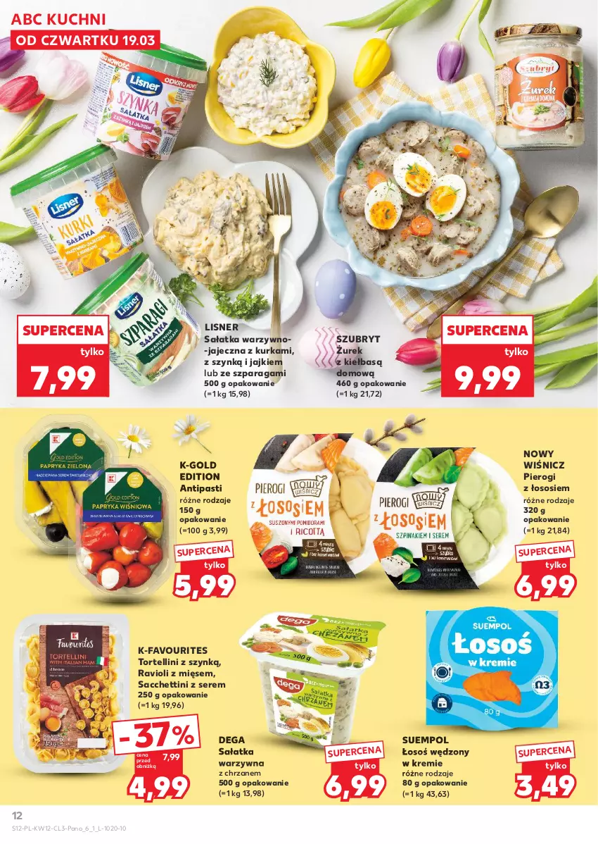 Gazetka promocyjna Kaufland - Kaufland - ważna 19.03 do 04.04.2026 - strona 12 - produkty: Chrzan, Dega, Fa, Lisner, Pierogi, Sałat, Sałatka, Sałatka warzywna, Ser, Sos, Suempol, Szubryt