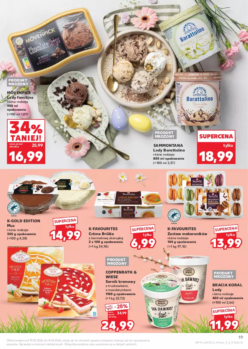 Gazetka promocyjna Kaufland - Kaufland - ważna 19.03 do 04.04.2026 - strona 19 - produkty: Fa, Lody, Makaron, Mus, Ser