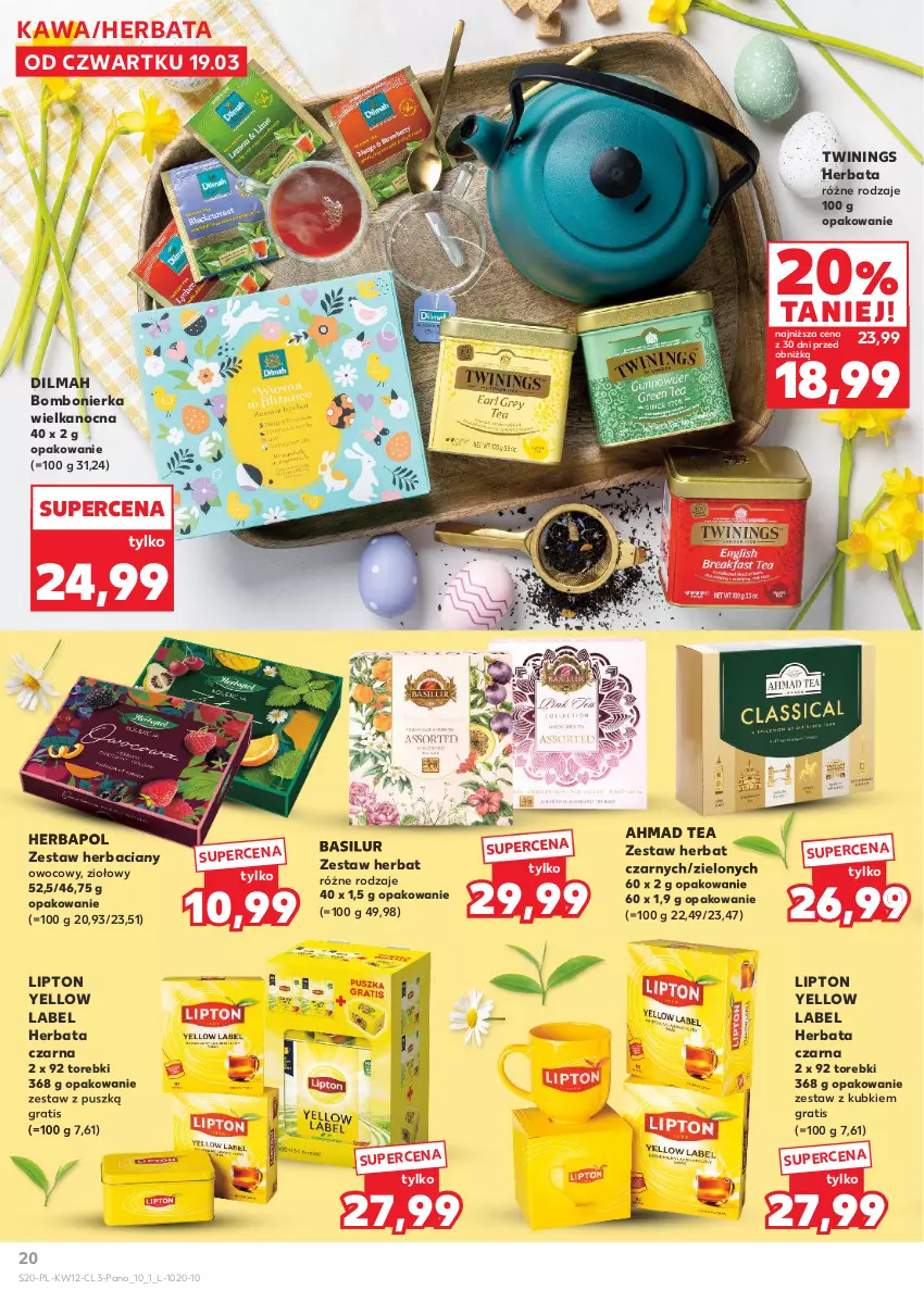 Gazetka promocyjna Kaufland - Kaufland - ważna 19.03 do 04.04.2026 - strona 20 - produkty: Dilmah, Gra, Herbapol, Herbata, Herbata czarna, Kawa, Lipton