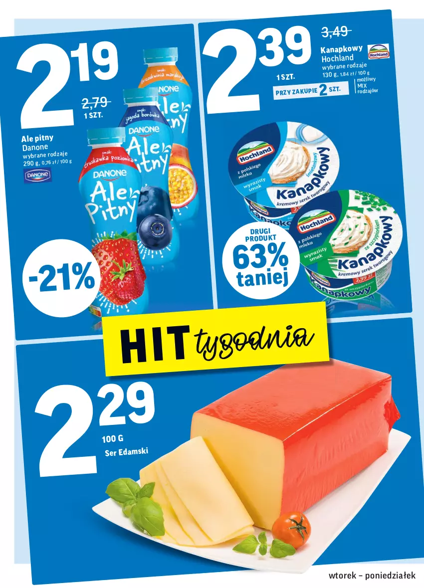 Gazetka promocyjna Intermarche - Gazetka promocyjna - ważna 01.02 do 07.02.2022 - strona 16 - produkty: Danone, Edam, Hochland, Ser