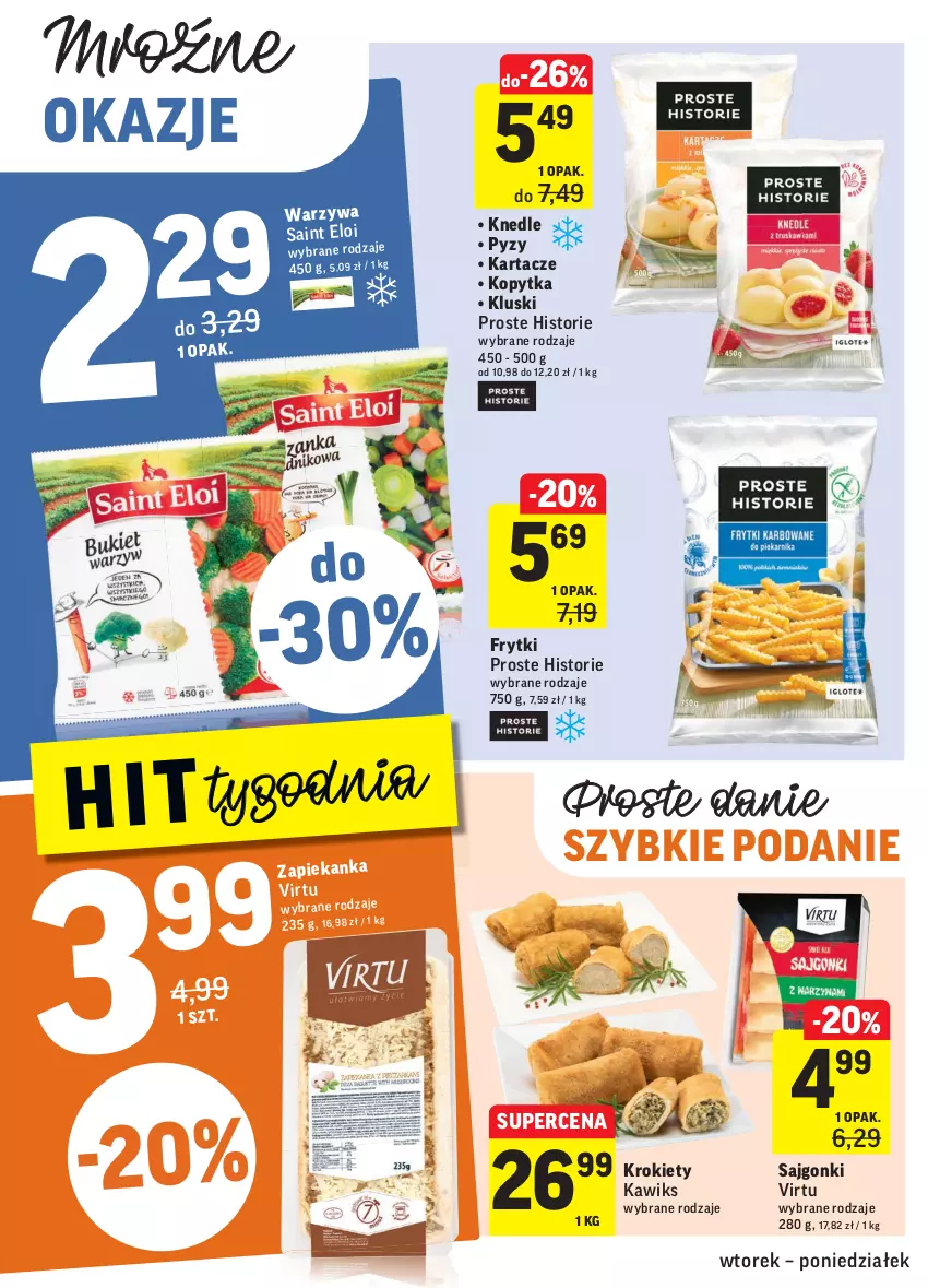 Gazetka promocyjna Intermarche - Gazetka promocyjna - ważna 01.02 do 07.02.2022 - strona 22 - produkty: Frytki, Knedle, Kopytka, Krokiety, Sajgonki, Virtu, Zapiekanka