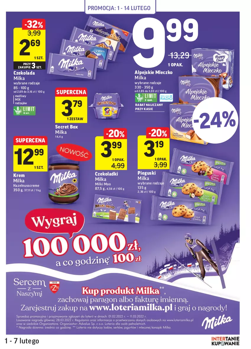 Gazetka promocyjna Intermarche - Gazetka promocyjna - ważna 01.02 do 07.02.2022 - strona 25 - produkty: Czekolada, Milka, Mleczko