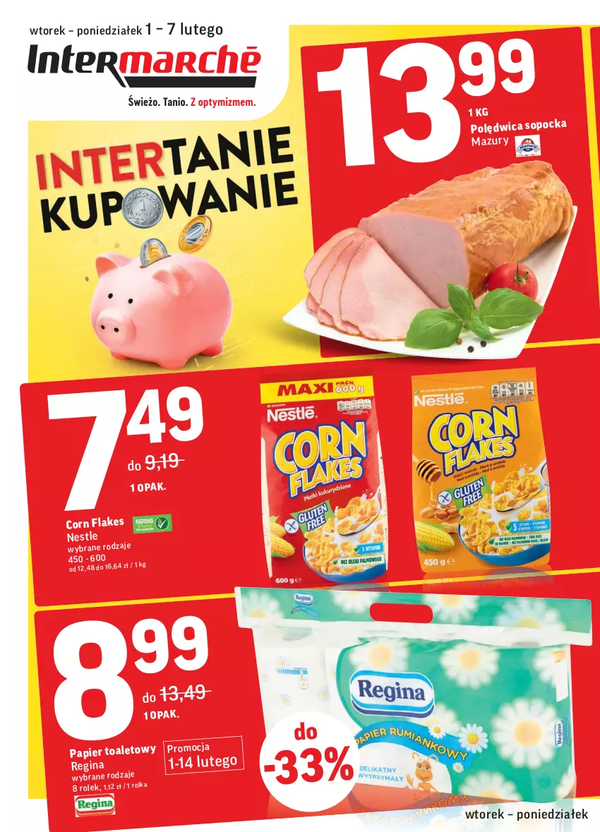 Gazetka promocyjna Intermarche - Gazetka promocyjna - ważna 01.02 do 07.02.2022 - strona 4 - produkty: Corn flakes, Gin, Papier