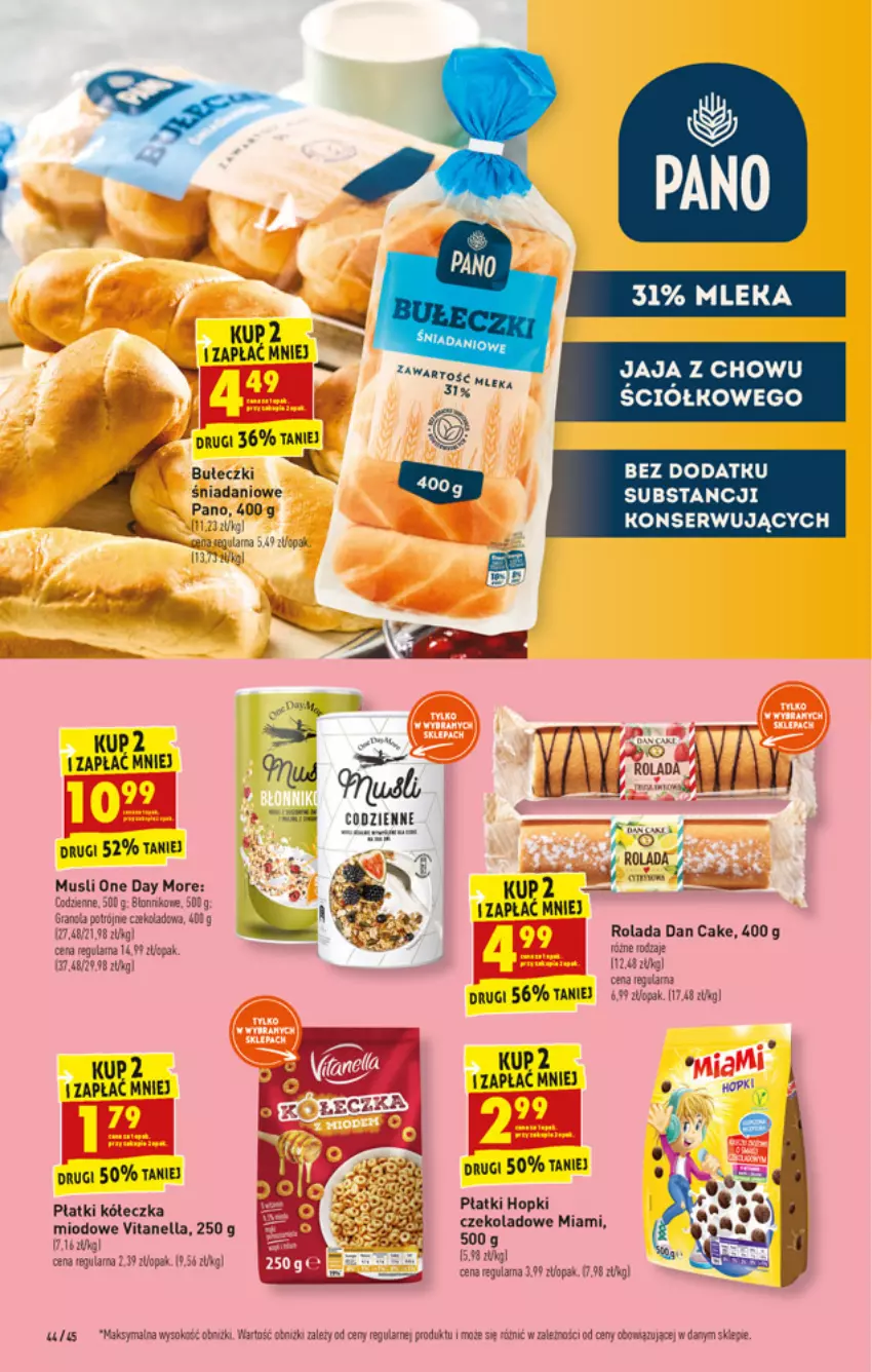 Gazetka promocyjna Biedronka - W tym tygodniu - ważna 08.11 do 13.11.2021 - strona 44 - produkty: Bułeczki, Dan Cake, Danio, Gala, Jaja, Mus, Rolada, Ser, Sok