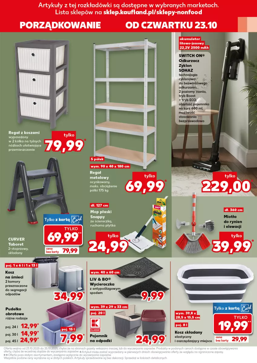 Gazetka promocyjna Kaufland - Kaufland - ważna 23.10 do 28.10.2025 - strona 13 - produkty: Kosz, Miotła, Odkurzacz, Pojemnik, Por, Pudełko, Wycieraczka