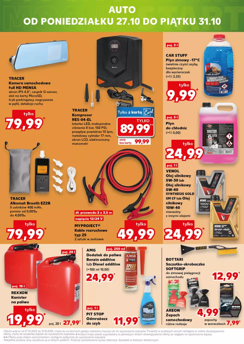 Gazetka promocyjna Kaufland - Kaufland - ważna 23.10 do 28.10.2025 - strona 17 - produkty: Acer, Alkomat, Diesel, Gry, Kamera, Kompresor, Latarka, Latarka LED, Olej, Olej silnikowy, Piec, Płyn zimowy, Skrobaczka, Szal, Szczotko-skrobaczka, Tarka, Top, Ustnik