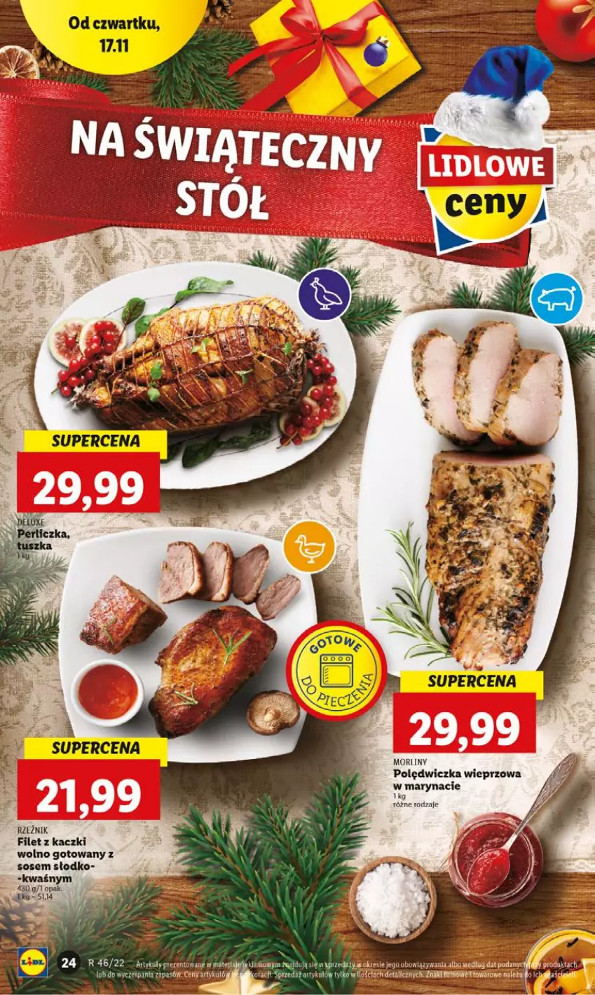 Gazetka promocyjna Lidl - GAZETKA - ważna 17.11 do 19.11.2022 - strona 24 - produkty: Morliny, Polędwiczka wieprzowa, Sos