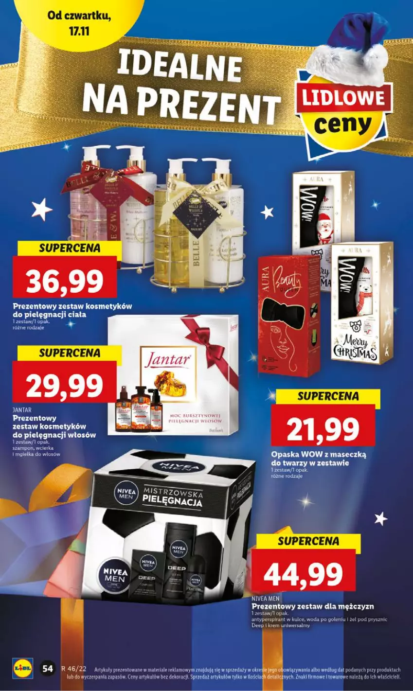 Gazetka promocyjna Lidl - GAZETKA - ważna 17.11 do 19.11.2022 - strona 54 - produkty: Antyperspirant, Krem uniwersalny, Opaska, Woda, Woda po goleniu