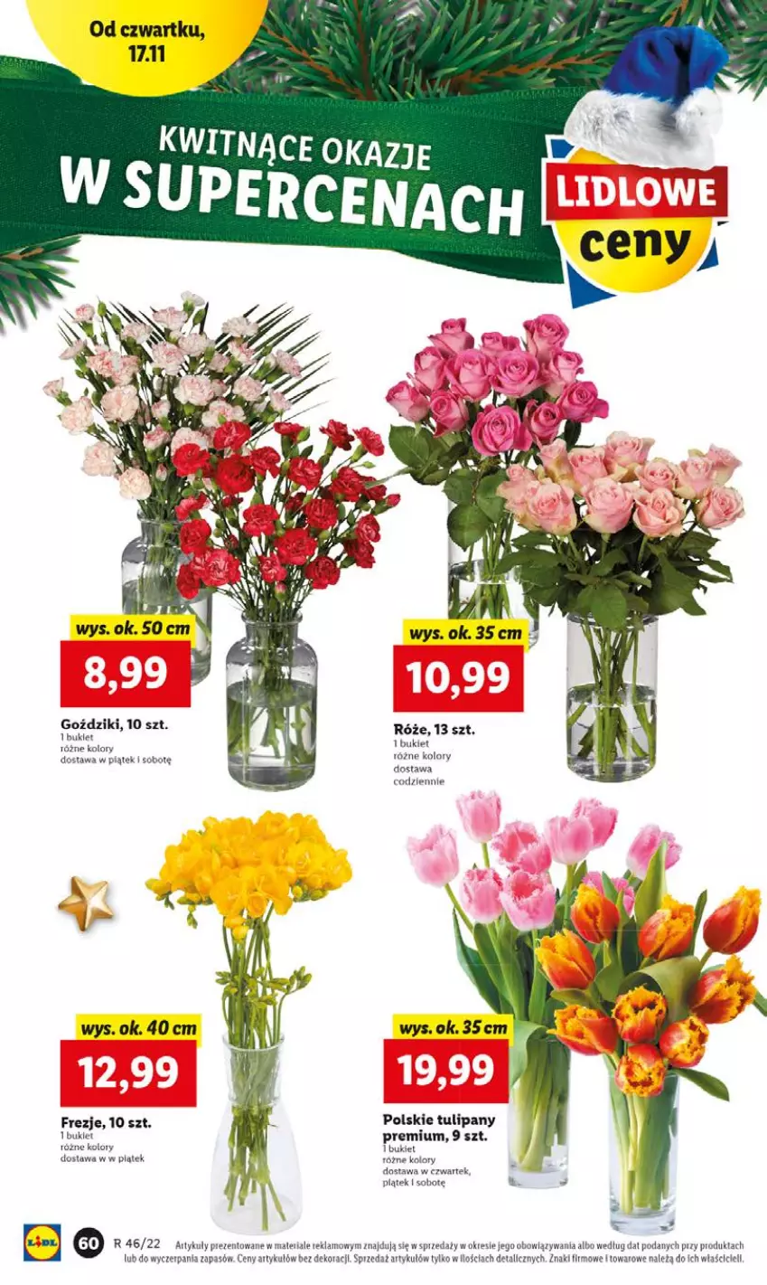 Gazetka promocyjna Lidl - GAZETKA - ważna 17.11 do 19.11.2022 - strona 60 - produkty: Bukiet, Tulipan