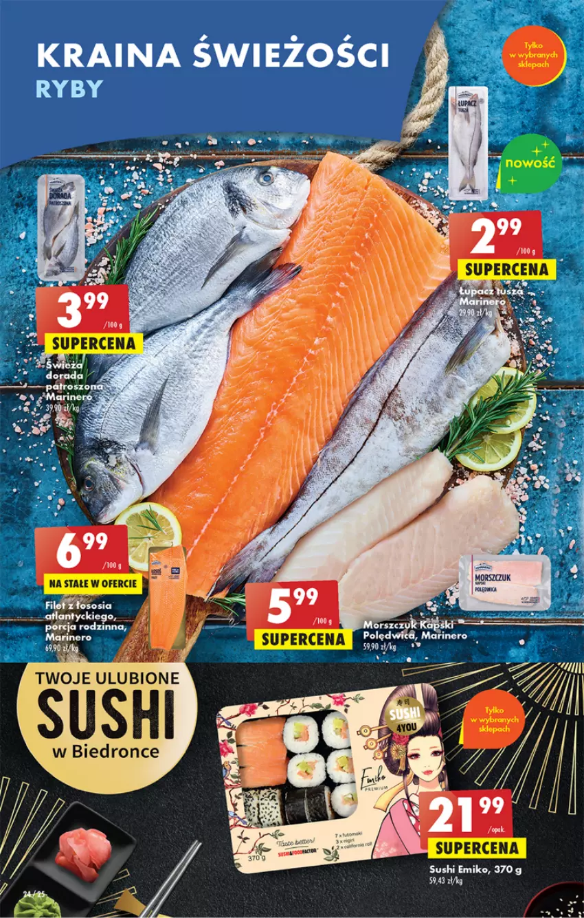 Gazetka promocyjna Biedronka - ważna 09.03 do 15.03.2023 - strona 24 - produkty: Fa, Polędwica, Sushi
