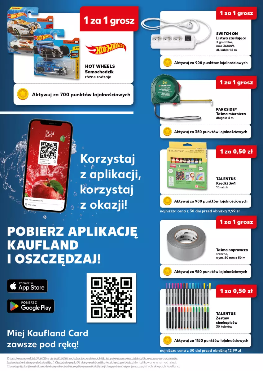Gazetka promocyjna Kaufland - Kaufland - ważna 21.08 do 03.09.2025 - strona 8 - produkty: Chodzik, Hot Wheels, Listwa, Parkside, Taśma miernicza, Taśma naprawcza
