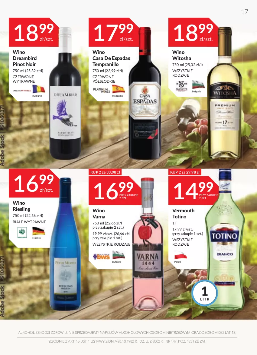 Gazetka promocyjna Stokrotka - Katalog Mikołajkowy - ważna 10.11 do 07.12.2022 - strona 17 - produkty: Rum, Vermouth, Wino