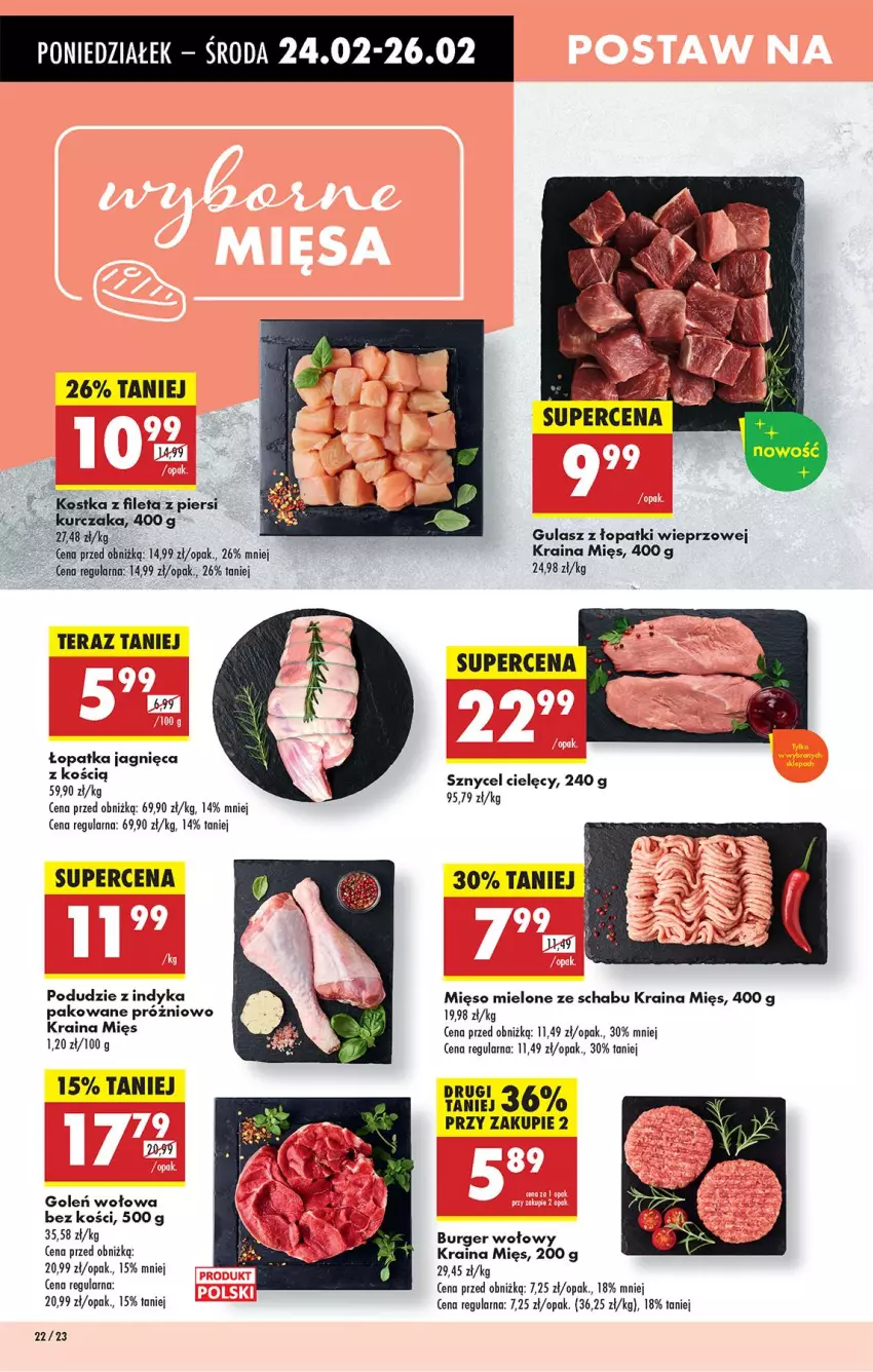 Gazetka promocyjna Biedronka - Od Poniedziałku - ważna 24.02 do 01.03.2025 - strona 32 - produkty: Burger, Kurczak, Mięso, Mięso mielone, Tera