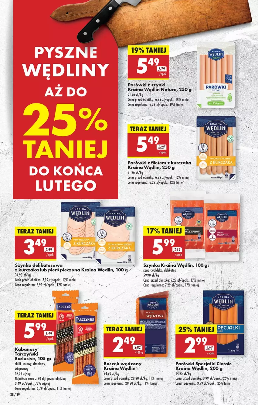 Gazetka promocyjna Biedronka - Od Poniedziałku - ważna 24.02 do 01.03.2025 - strona 40 - produkty: Boczek, Fa, Kabanos, Kawa, Kurczak, Parówki, Parówki z szynki, Piec, Ser, Szynka, Szynka delikatesowa, Tarczyński, Tera