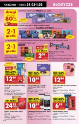 Gazetka promocyjna Biedronka - Od Poniedziałku - Gazetka - ważna od 01.03 do 01.03.2025 - strona 52 - produkty: Piernik, Por, Królewskie Mleczko, Królewski, Praliny, Lindor, Bonitki, Snickers, Wawel, Mleczko, Czekolada, Ptasie mleczko, Baton, E. Wedel, Lindt, Milka, Fa