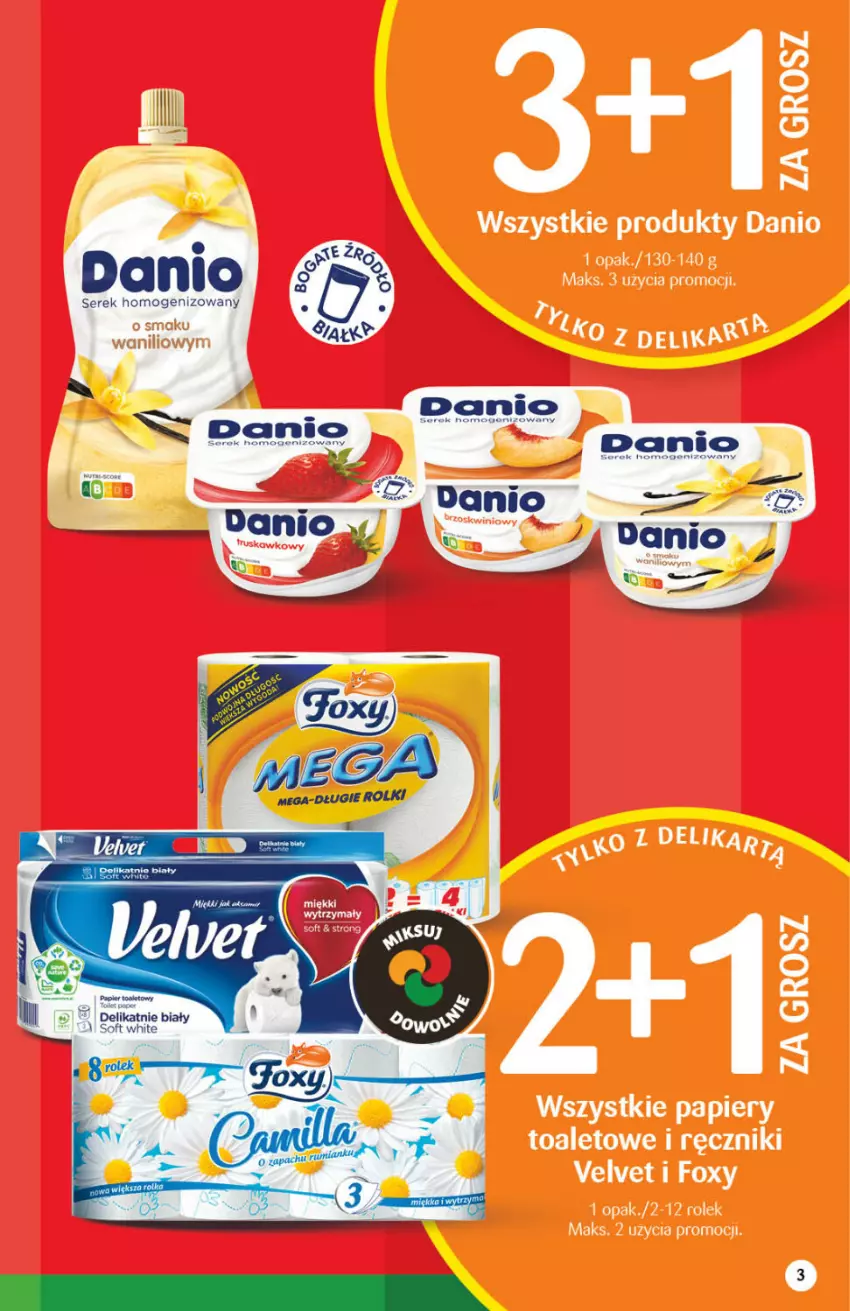 Gazetka promocyjna Delikatesy Centrum - Gazetka DC01 - ważna 05.01 do 12.01.2022 - strona 3 - produkty: Danio, Ser, Serek, Serek homogenizowany