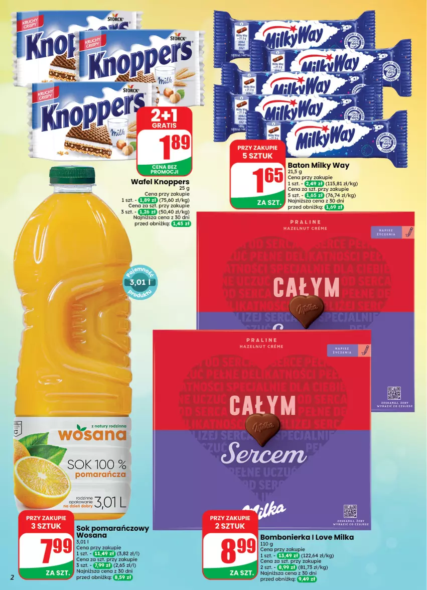 Gazetka promocyjna Dino - Weekendowe okazje - ważna 11.09 do 12.09.2026 - strona 2 - produkty: Baton, Knoppers, Milky Way