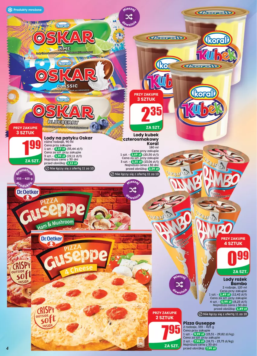 Gazetka promocyjna Dino - Weekendowe okazje - ważna 11.09 do 12.09.2026 - strona 4 - produkty: Kubek, Lody, Pizza