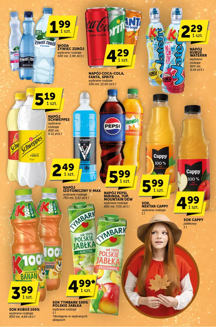 Gazetka promocyjna ABC - ważna 03.10 do 15.10.2024 - strona 28 - produkty: Cappy, Coca-Cola, Fa, Fanta, Gala, Jabłka, Napój, Napój izotoniczny, Nektar, Schweppes, Sok, Sprite, Tymbark