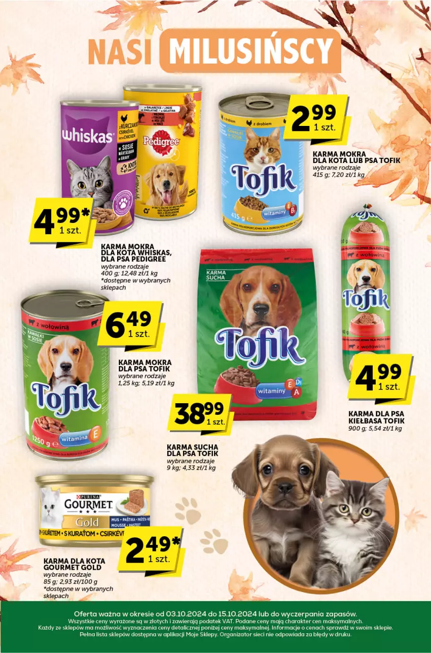 Gazetka promocyjna ABC - ważna 03.10 do 15.10.2024 - strona 32 - produkty: Gourmet Gold, Kiełbasa, Pedigree, Whiskas