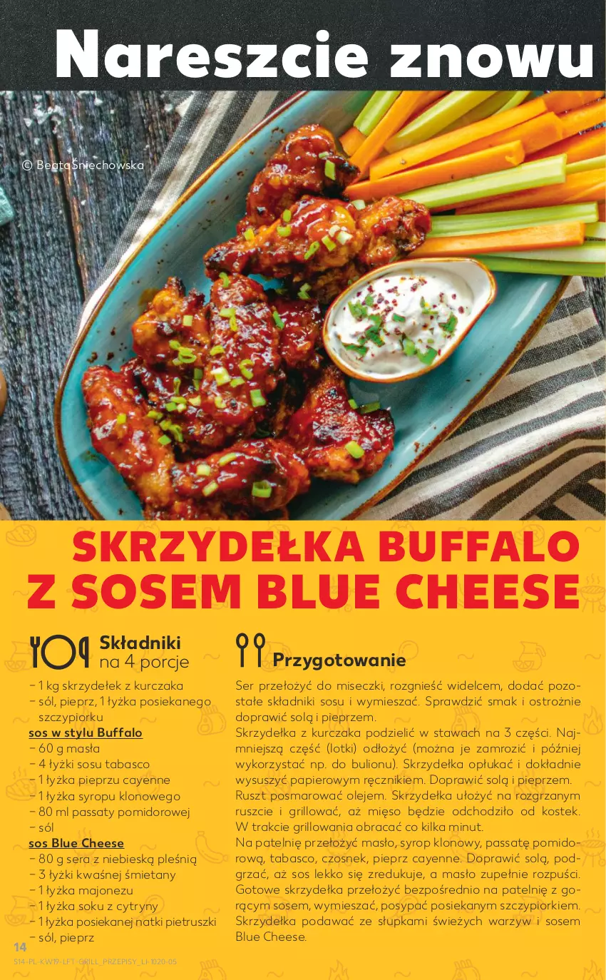 Gazetka promocyjna Kaufland - OFERTA TYGODNIA - ważna 12.05 do 18.05.2022 - strona 14 - produkty: Bulion, Cytryny, Czosnek, Fa, Grill, Kurczak, Lion, Majonez, Masło, Mięso, Olej, Papier, Pieprz, Por, Ręcznik, Ser, Skrzydełka z kurczaka, Sok, Sól, Sos, Stek, Syrop