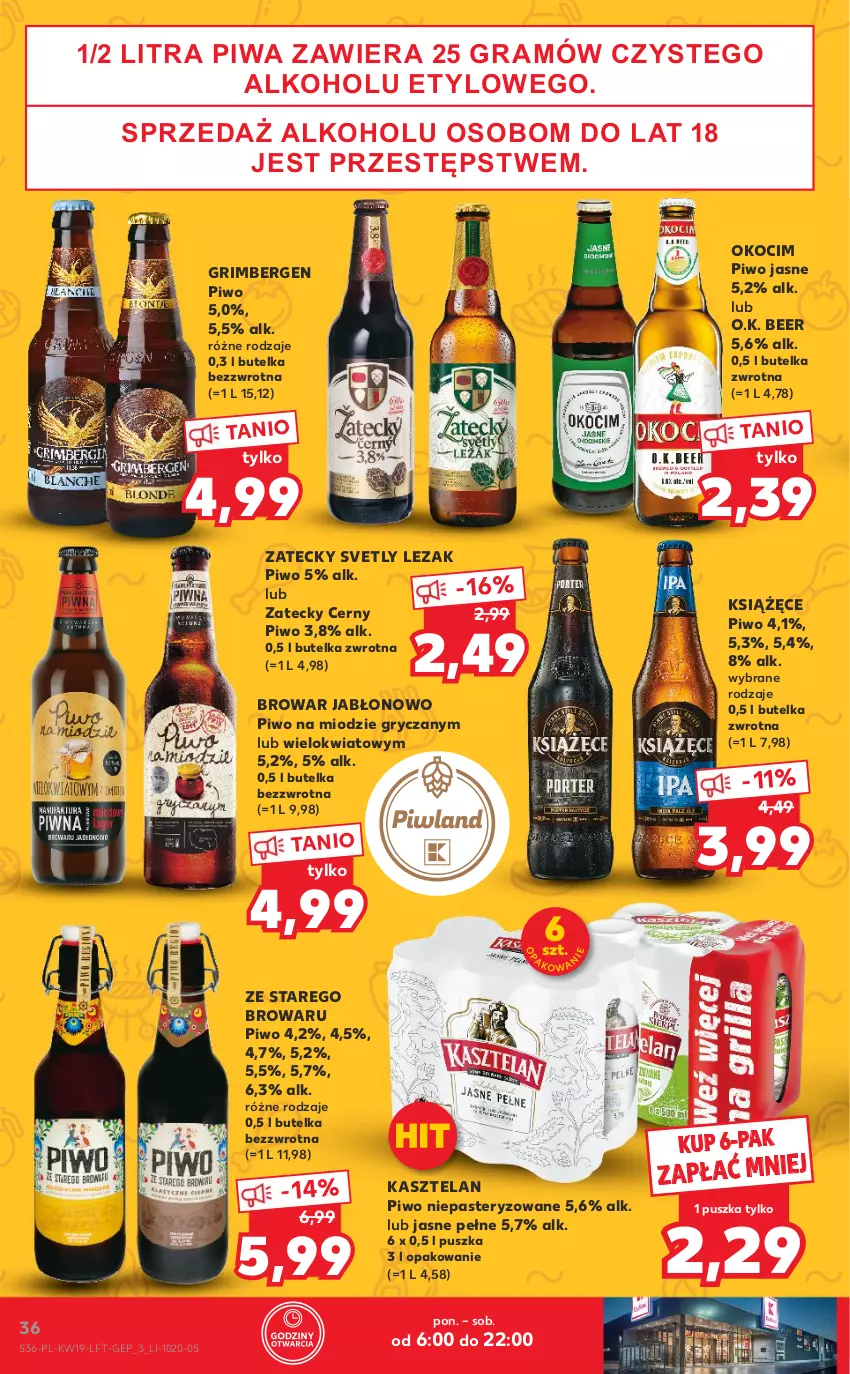 Gazetka promocyjna Kaufland - OFERTA TYGODNIA - ważna 12.05 do 18.05.2022 - strona 36 - produkty: Gra, Gry, Kasztelan, Koc, Książęce, Okocim, Piwa, Piwo, Piwo jasne