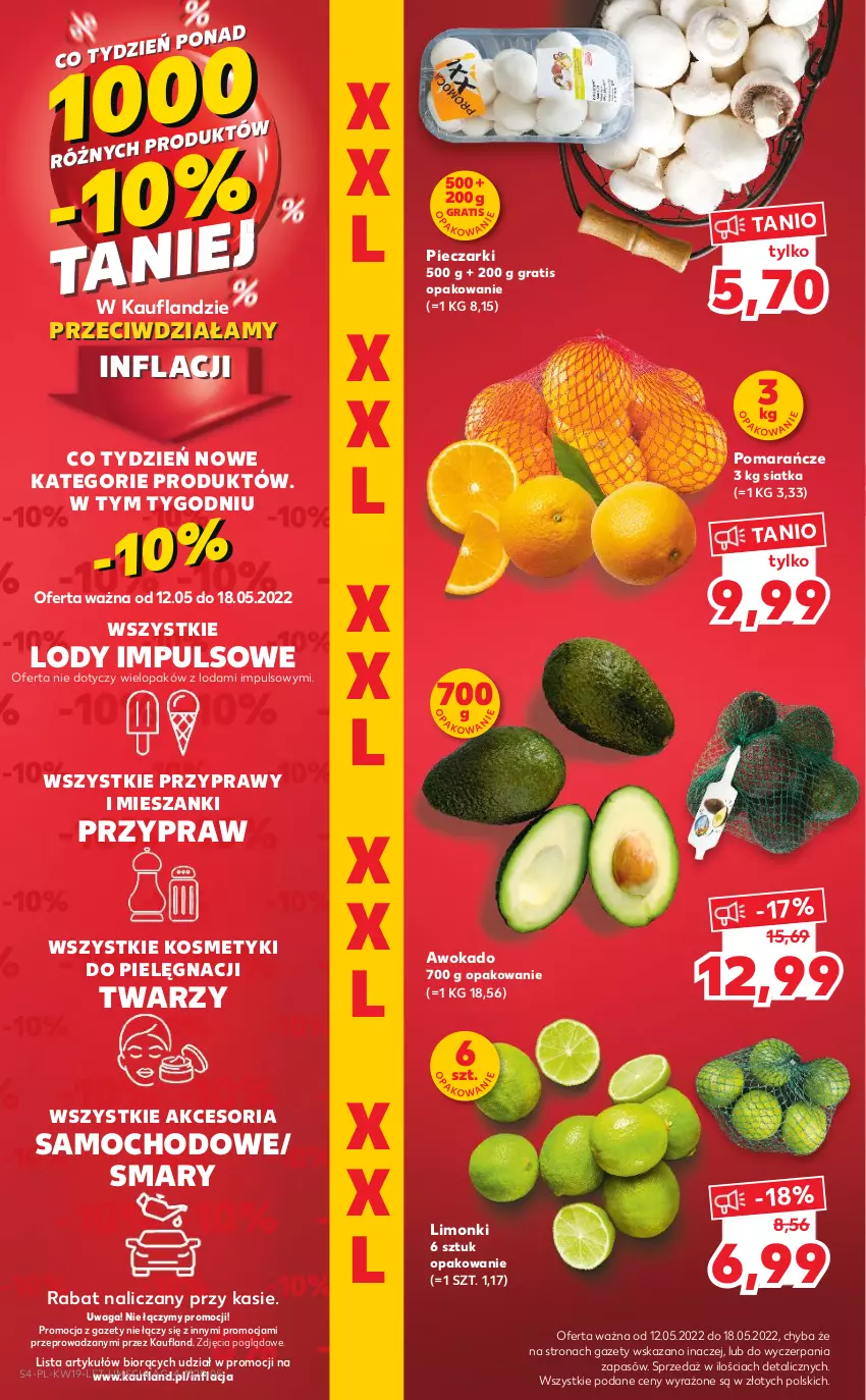 Gazetka promocyjna Kaufland - OFERTA TYGODNIA - ważna 12.05 do 18.05.2022 - strona 4 - produkty: Gra, Kosmetyki do pielęgnacji, Lody, Piec, Pomarańcze, Przyprawy, Siatka, Waga