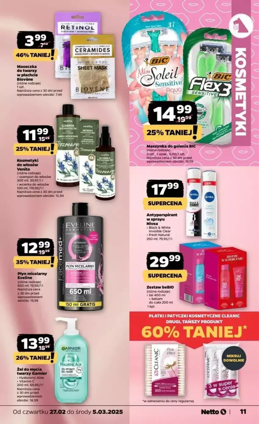 Gazetka promocyjna Netto - ważna 27.02 do 05.03.2025 - strona 11 - produkty: Antyperspirant, Cleanic, Eveline, Lack, Patyczki kosmetyczne