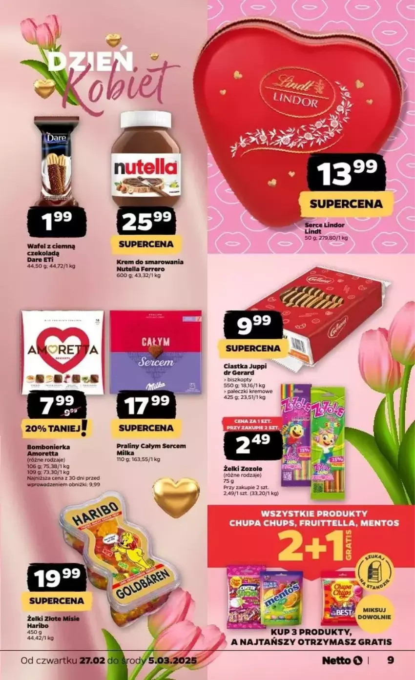 Gazetka promocyjna Netto - ważna 27.02 do 05.03.2025 - strona 3 - produkty: Biszkopty, Ciastka, Dr Gerard, Gra, Haribo, Lindor, Lindt, Ser