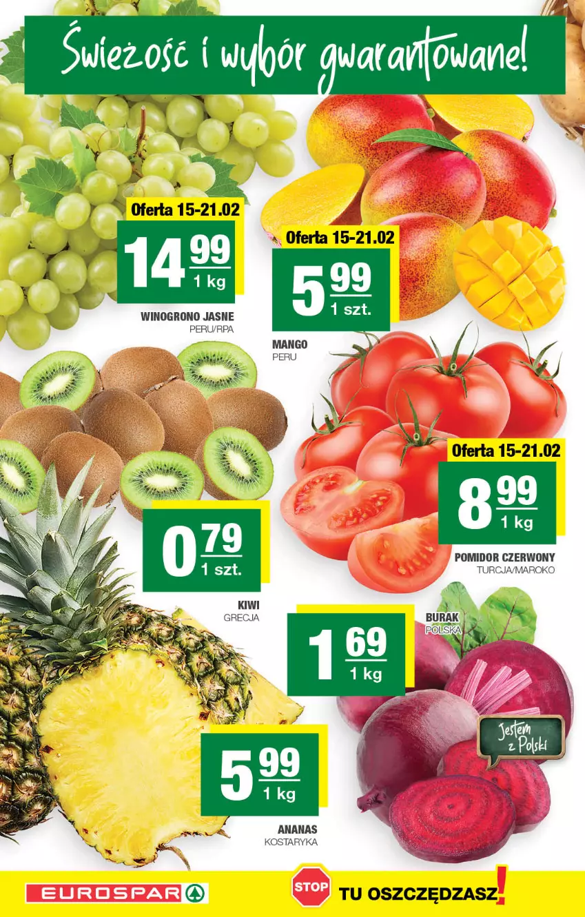 Gazetka promocyjna Spar - EuroSpar - ważna 12.02 do 22.02.2023 - strona 2 - produkty: Ananas, Kiwi, Wino