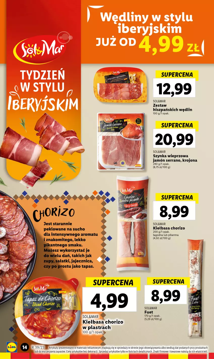 Gazetka promocyjna Lidl - TYDZIEŃ W STYLU IBERYJSKIM - ważna 25.09 do 30.09.2023 - strona 2 - produkty: Jamón serrano, Kiełbasa, LG, Sałat, Ser, Szynka, Szynka wieprzowa