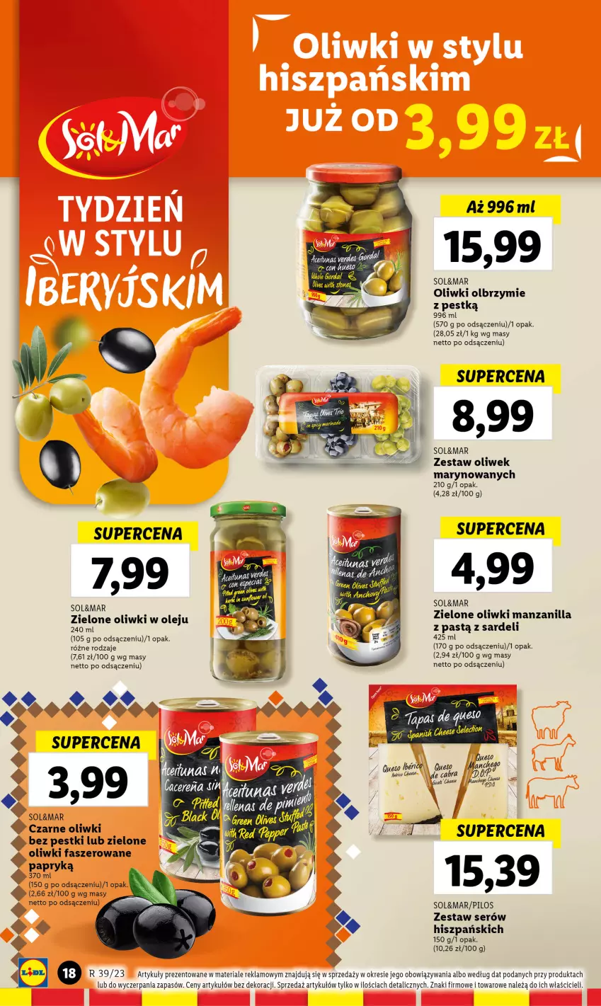 Gazetka promocyjna Lidl - TYDZIEŃ W STYLU IBERYJSKIM - ważna 25.09 do 30.09.2023 - strona 6 - produkty: Fa, LG, Olej, Oliwki, Pilos, Ser