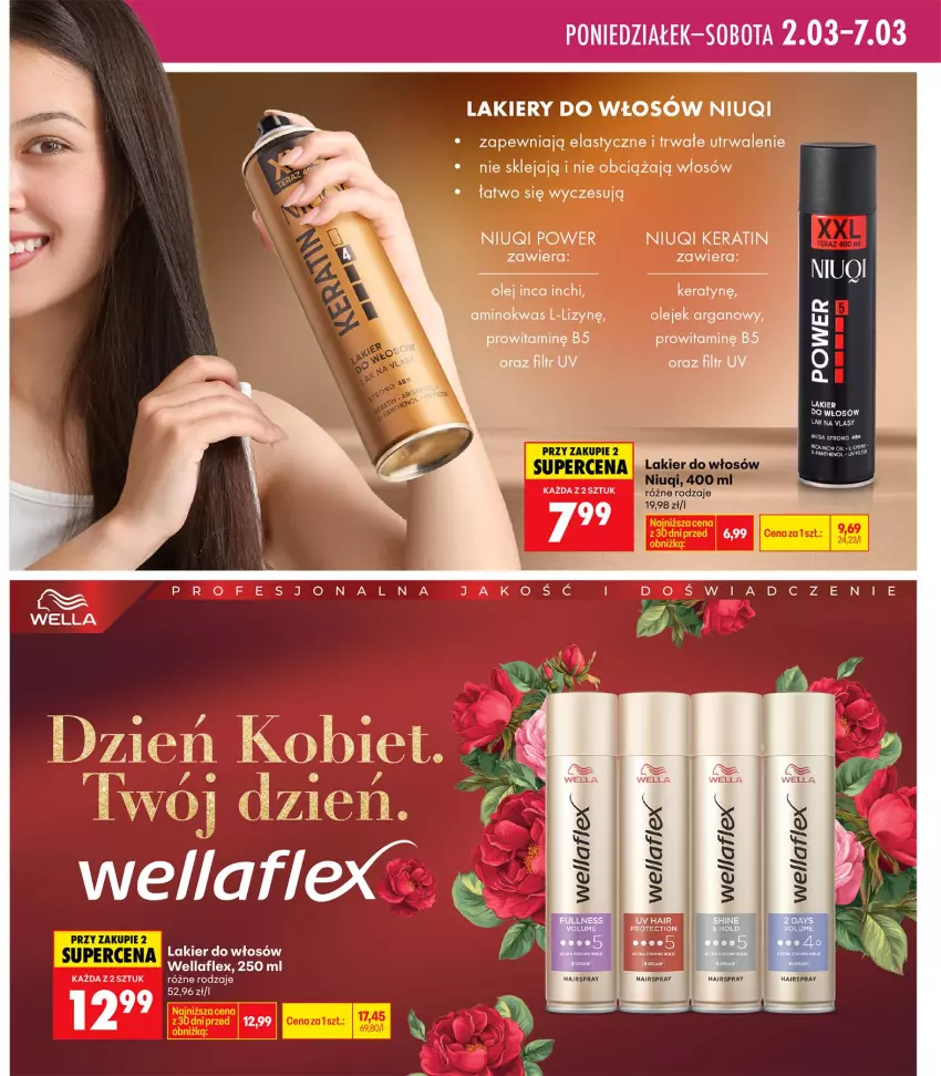 Gazetka promocyjna Biedronka - Twoje Piękne Strony - ważna 26.02 do 05.03.2026 - strona 13 - produkty: Klej, Lakier, Lakier do włosów, Niuqi, Olej, Wella, Wellaflex