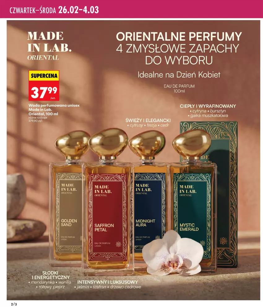 Gazetka promocyjna Biedronka - Twoje Piękne Strony - ważna 26.02 do 05.03.2026 - strona 2 - produkty: Bursztyn, Gałka, Mus, Perfum, Pieprz, Szafran, Woda, Woda perfumowana