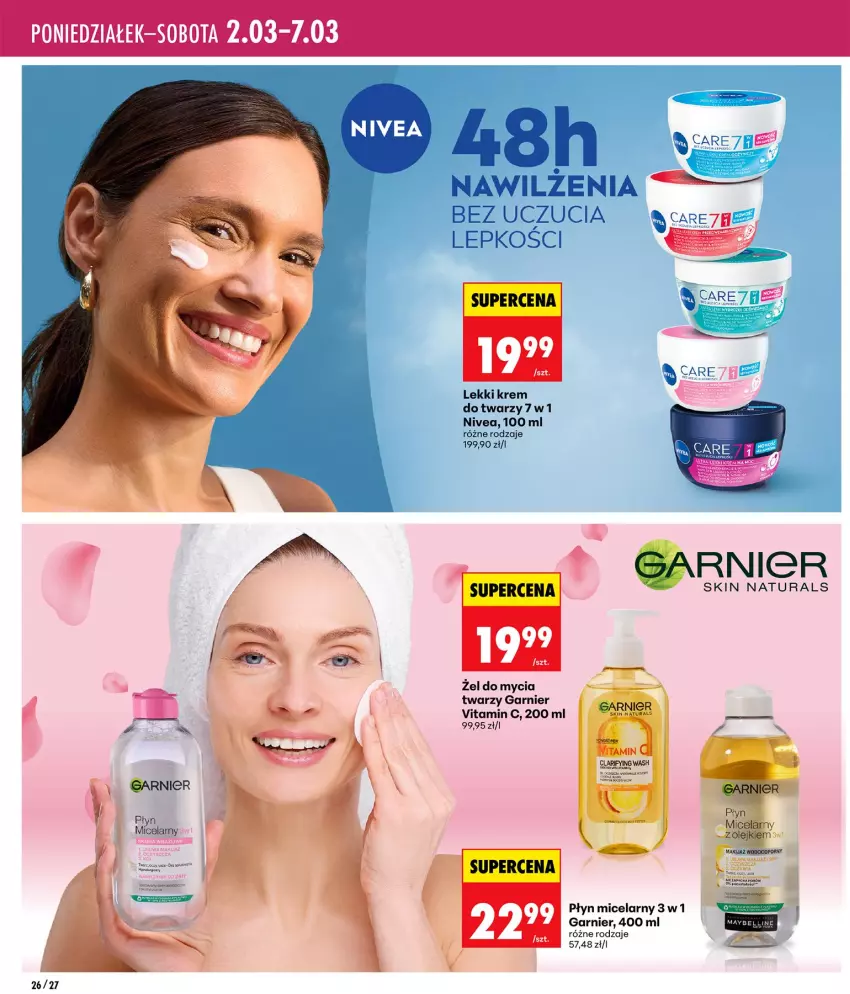 Gazetka promocyjna Biedronka - Twoje Piękne Strony - ważna 26.02 do 05.03.2026 - strona 26 - produkty: Garnier, Krem do twarzy, Nivea, Olej, Płyn micelarny