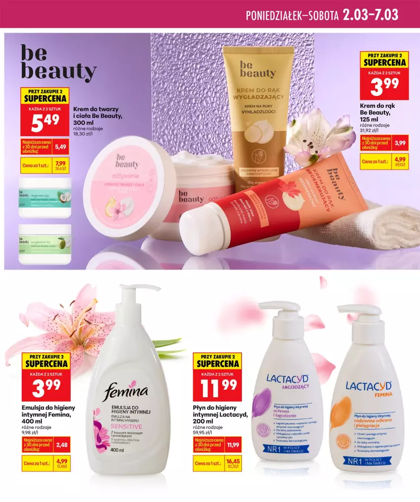 Gazetka promocyjna Biedronka - Twoje Piękne Strony - ważna 26.02 do 05.03.2026 - strona 31 - produkty: Be Be, Emulsja, Krem do rąk, Lactacyd