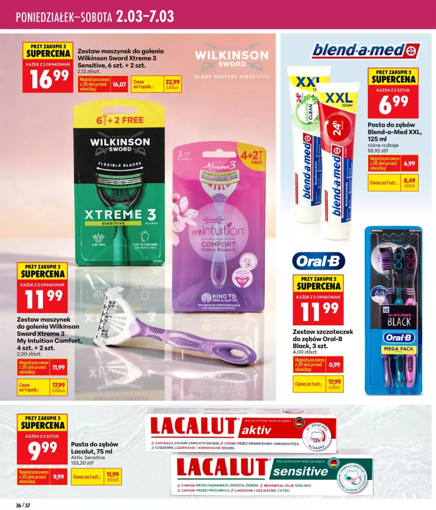 Gazetka promocyjna Biedronka - Twoje Piękne Strony - ważna 26.02 do 05.03.2026 - strona 36 - produkty: Blend-a-Med, Chia, Fa, Lacalut, Lack, Pasta do zębów, Rum, Wilkinson Sword