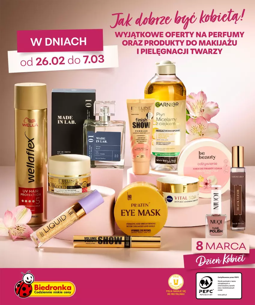 Gazetka promocyjna Biedronka - Twoje Piękne Strony - ważna 26.02 do 05.03.2026 - strona 40 - produkty: Acer, Be Be, Garnier, Makijaż, Mola, Olej, Podkład, Por, Tran