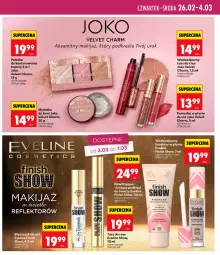 Gazetka promocyjna Biedronka - Twoje Piękne Strony - Gazetka - ważna od 05.03 do 05.03.2026 - strona 9 - produkty: Makijaż, Por, Kolagen, Finish, Eveline, Tusz, Velvet, Reflektor, Aksam, Woda, HP, Fa