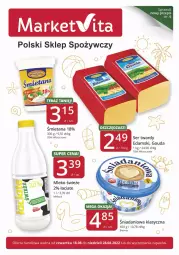 Gazetka promocyjna Market Vita - Gazetka promocyjna – Marketvita - Gazetka - ważna od 28.08 do 28.08.2022 - strona 1 - produkty: Ser, Edam, Danio, Gouda, Mleko