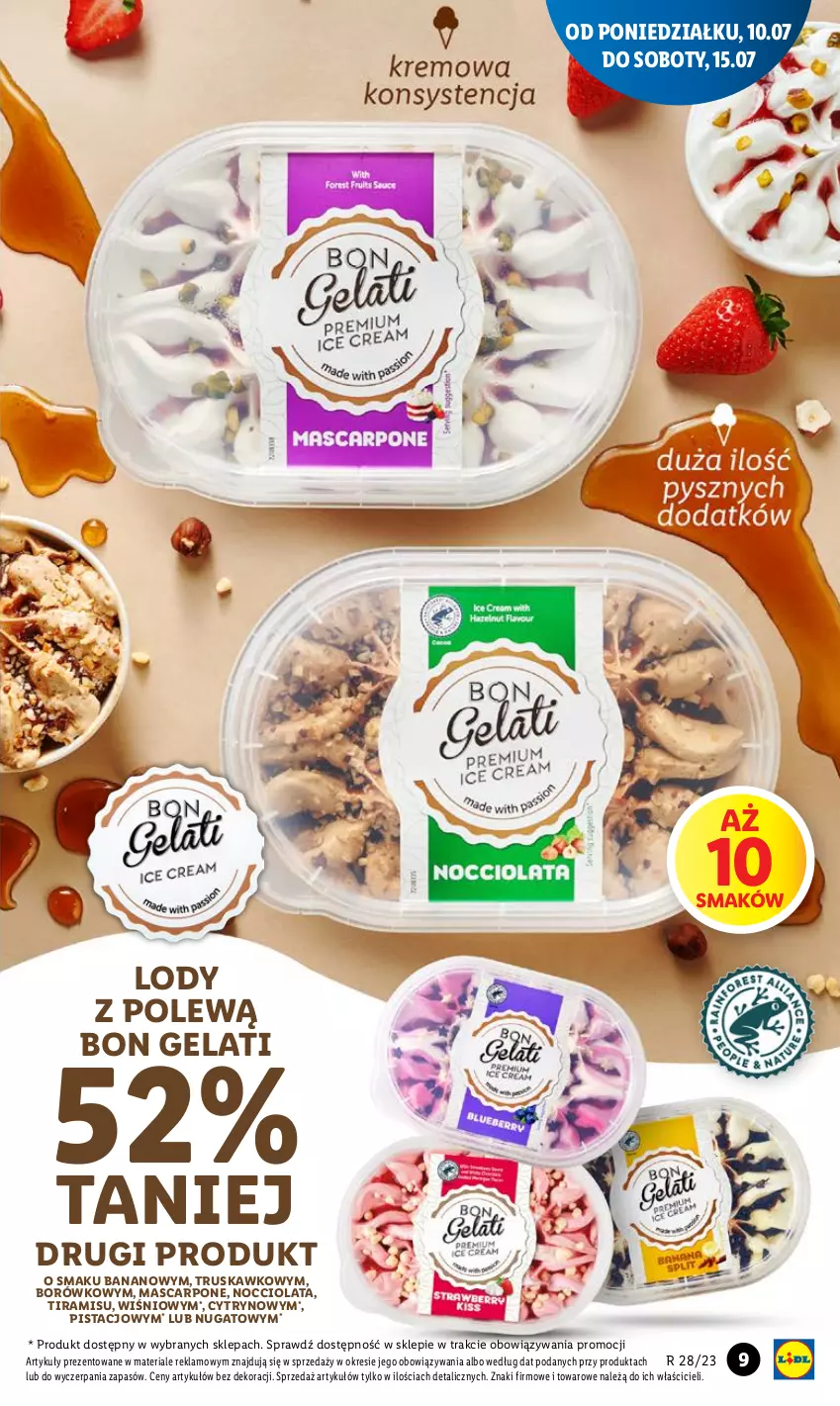 Gazetka promocyjna Lidl - GAZETKA - ważna 10.07 do 12.07.2023 - strona 10 - produkty: Lody, Mascarpone